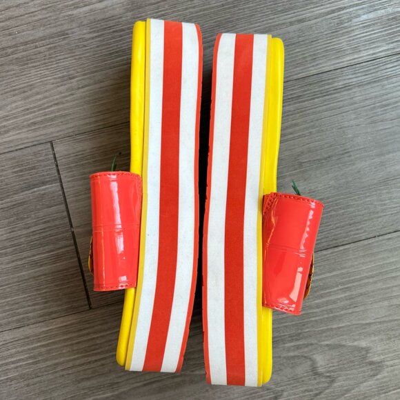 Kate Spade Limoncello Platform Slide Sandals Inflatable Novelty Pineapple Sz W8 - Picture 2 of 6